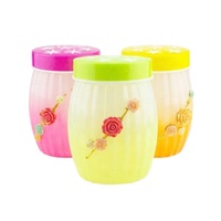 Pot en verre de 1350ml avec design de peinture de fleur sculptée et couvercle à vis pour le stockage des aliments Capacité de 45oz pour bonbons Biscuit miel