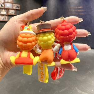 Porte-clés en PVC personnalisé de haute qualité, adorable clown de <span class=keywords><strong>cirque</strong></span>, pendentif de mode américaine, pour sac à dos ou voiture, petit cadeau - Product Image 3