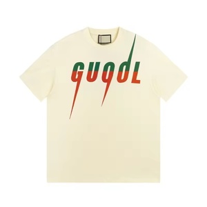 Camiseta de Verano Gucci para Hombre, Deportiva, Transpirable, Moderna, Holgada, Informal, 100% Algodón, de Alta Calidad - Product Image 1