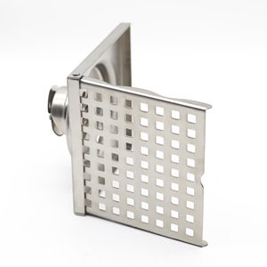 Vuông tắm có thể tháo rời Bìa lưới Grate SUS 304 thép không gỉ chải hoàn thành thoát nước sàn - Product Image 3