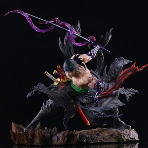 Figura de <span class=keywords><strong>Anime</strong></span> de Roronoa Zoro de <span class=keywords><strong>One</strong></span> <span class=keywords><strong>Piece</strong></span>, Dos Cabezas Intercambiables, Estilo de Espada Única, Versión Ensangrentada, Modelo Coleccionable - Product Image 2