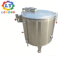 Marmite industrielle basculante en acier inoxydable à double enveloppe 60-500L, électrique/gaz, pour la cuisson de soupes et ragoûts