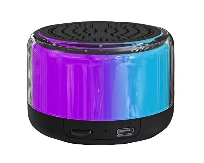 شاشة رقمية جديدة سماعات لاسلكية ليد هاي فاي 6.5 وات مضخم الصوت التراثي لاعب التسجيل مقاوم للماء مكبرات الصوت الجديدة لون أزرق