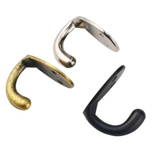 Wall-mounted Zinc Alloy Coat <b>Hooks</b> Silver Antique Bronze <b>Black</b> Wardrobe Hanger Single <b>Hook</b> for Coat Cap - Product Image 5