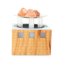 Diffuseur d'huiles essentielles Flame Castle Design, plaque de cuisson carrée humidificateur d'air classique à eau froide avec diffuseur de casserole en pierre de sel