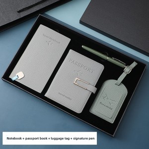 Nouveau carnet/agenda de porte-passeport de luxe avec étiquette de bagage Ensemble de vol de <span class=keywords><strong>voyage</strong></span> avec logo personnalisé pour idée de cadeaux de Noël de <span class=keywords><strong>voyage</strong></span> - Product Image 4