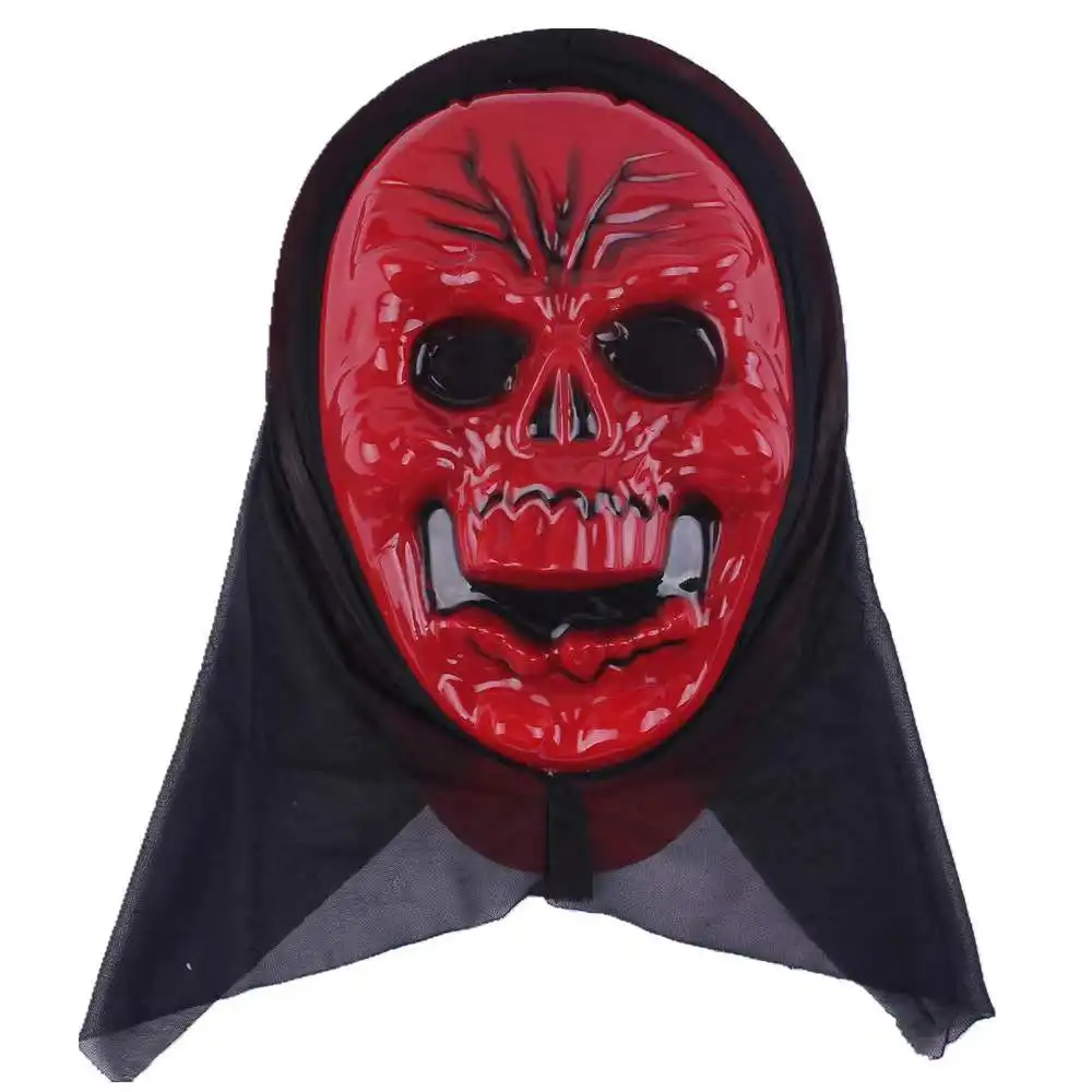 Maske Halloween Party Custom Kunststoff gruselige Panik schreien Voll gesicht Cosplay Party Masken mit Schal
