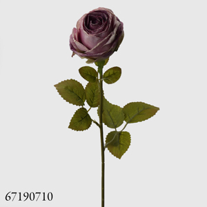 Rose artificielle européenne 66 cm, branche unique, 1 tête, bord brûlé, fausse rose pour <span class=keywords><strong>la</strong></span> décoration d'hôtels et de fêtes - Product Image 6