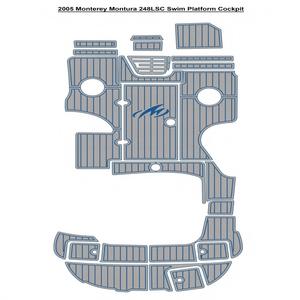 Plancher en teck EVA conçu pour le yacht Monterey Montura 248LSC 2005, article très vendu pour les yachts et la navigation maritime sur eBay - Product Image 4