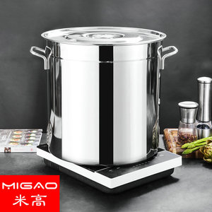 Stainless Steel Soup Pot 5L And Above Large Capacity <b>With</b> <b>Lid</b> For Cooking And Storage - Product Image 3