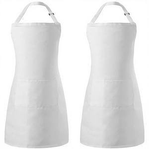Tablier de cuisine réglable 2 pièces en polyester résistant à l'eau pour chef, vente en gros OEM - Product Image 2