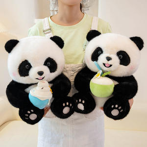 Peluche <span class=keywords><strong>Panda</strong></span> Cartoon avec Hamburger et Frites, Souvenir de Voyage, Adorable Peluche <span class=keywords><strong>Panda</strong></span> pour Enfants, Jouet Cadeau - Product Image 5