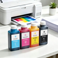 Bouteille de recharge d'encre universelle pour imprimante 100 ml Encre colorée CMYK Compatible avec les imprimantes à jet d'encre Epson Canon Brother HP