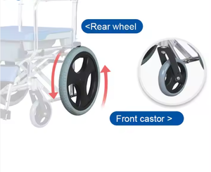 Portable Folding Manual Wheelchair <strong>Elderly</strong> Rehabilitation Reinforcement Bath <strong>Chair</strong> Commode Toilet Walker Shower <strong>Chair</strong> Features - Product Image 5