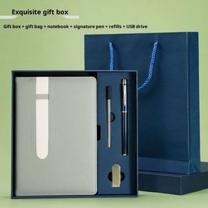 Ensemble de carnets de notes A5 en PU personnalisés avec logo d'entreprise, promotionnels, de luxe, pour le bureau, avec impression en relief, multifonctionnels - Product Image 3