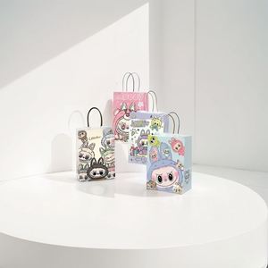 Sacs en papier kraft de luxe personnalisés, écologiques, réutilisables, de qualité alimentaire, avec poignées laminées, pour pizzas et sushis - Product Image 1