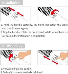 <span class=keywords><strong>SMET</strong></span> Brosse à air chaud détachable professionnelle, peigne, séchage et coiffage 2 en 1, sèche-cheveux, brosse à cheveux en une seule étape - Product Image 4