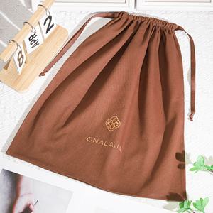 Bolsa grande reciclable de sarga de algodón con cordón para promoción de compras, logotipo personalizado, zapato impreso, ropa, bolso, bolsa de almacenamiento para el polvo - Product Image 4