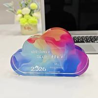 Plaque en cristal en forme de nuage personnalisée avec impression couleur et gravure, trophée pour événements, compétitions et récompenses honorifiques