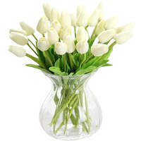 Bunga Tulip Sutra Grosir, Buket Bunga Artifisial, Dekorasi Pernikahan, Rangkaian Bunga Tulip Artifisial