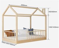 Lit en bois massif de Style nordique, accessoires pour bébé, lit de princesse, simple ou Double, cadre de photographie et maison de photos, nouveau,