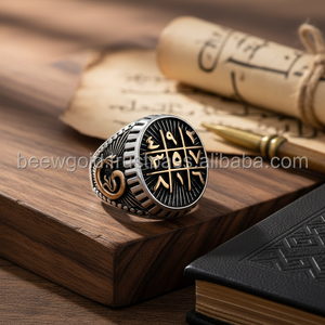 925K Sterling Silver Numerological Waaw <b>Men</b> <b>Ring</b> - Product Image 3