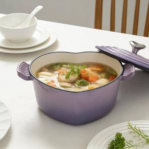 <span class=keywords><strong>Casserole</strong></span> en fonte émaillée Zunck en forme de cœur, antiadhésive, peut être lavée au lave-vaisselle - Product Image 4