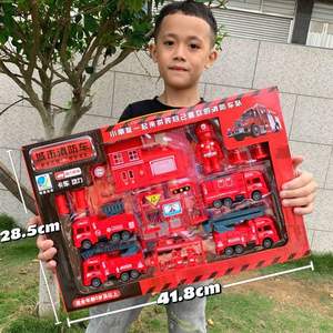 Enfants éducatifs ABS plastique moulé sous pression <span class=keywords><strong>jouet</strong></span> voiture pull-back apprentissage précoce modèle <span class=keywords><strong>militaire</strong></span> camion de pompiers 1:64 échelle boîte-cadeau - Product Image 4