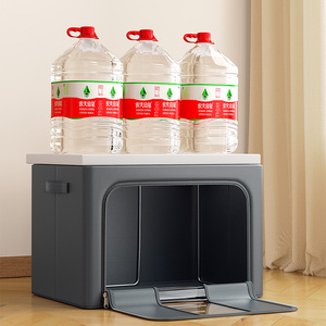 Bolsa de almacenamiento de edredón plegable de gran capacidad, cajas de almacenamiento cuadradas de tela gruesa para almacenamiento de guardarropa doméstico - Product Image 5