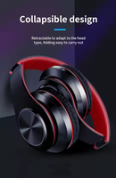 Auriculares B39 Inalámbricos BlueToothes con Luces de Colores, Auriculares Supraaurales con Tarjeta Enchufable para Juegos y Música