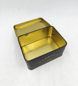 Caja de metal <span class=keywords><strong>rectangular</strong></span> de lujo Embalaje de chocolate Lata segura para alimentos con tapa con bisagras - Product Image 5