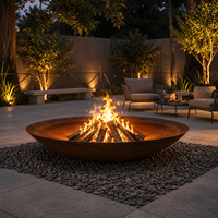Bol à feu moderne pour jardin extérieur, bassin rustique pour plantes aquatiques et poissons, jardinière décorative résistante aux intempéries pour patio et cour