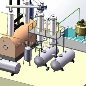 Machine de raffinage de pétrole brut de pneu à petite échelle, prix d'usine