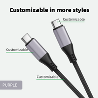 Câble de données tressé en nylon WISTAR, charge rapide 100W PD, 1m court, USB-C vers USB-C pour téléphone portable et ordinateur – Offre Spéciale