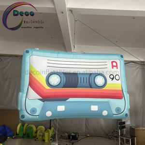 เทปคาสเซ็ตแขวนสีเขียวประดับแบบเป่าลมดีไซน์ใหม่สำหรับงานเทศกาลดนตรีการตกแต่งเวที - Product Image 6