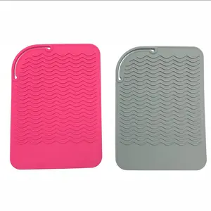 Groothandel Heat Proof Make Flat Iron Stijltang Reizen Mat Hittebestendige Siliconen Mat Voor Krultangen