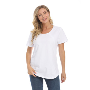 Vêtements de maternité d'été, t-shirt d'allaitement à fermeture éclair, chemisier de grossesse pour femmes, coton extensible, taille plus S-4XL, <span class=keywords><strong>tissu</strong></span> jersey - Product Image 4