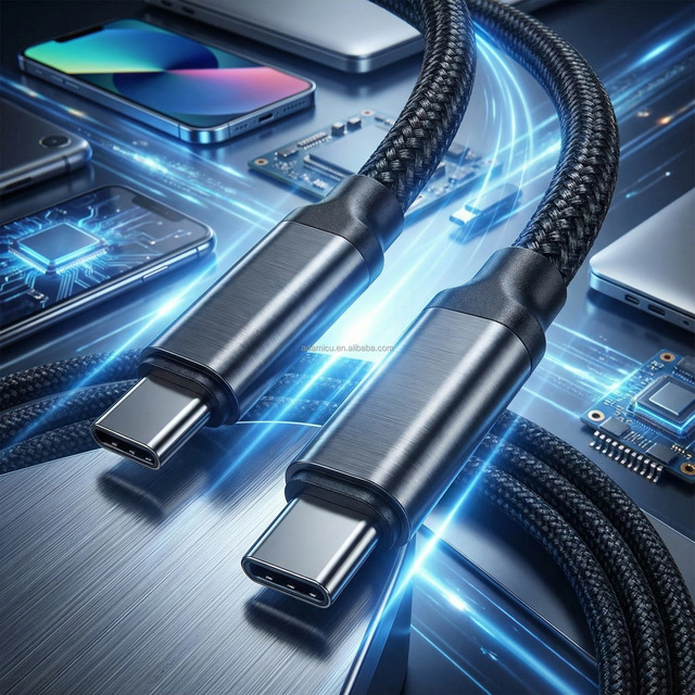 100% Full Inspection Braided Aluminum USB2.0 480Mbps Type C to Type C Cable USB Cable Type-c Fast Charging USB Cable