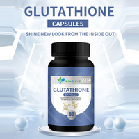 Capsules de Glutathion Pur Complexe à Marque Blanche OEM, Ingrédients Vitaminiques Mélangés, 60 Comprimés, Bouteille en Plastique Noir, Impression Personnalisée