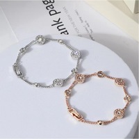 Bracelet en diamant double face effet ciel étoilé de haute qualité, au design simple, tendance et de niche, pièce de joaillerie haut de gamme