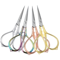 Ciseaux ménagers multifonctionnels en acier inoxydable pour bricolage - Idéaux pour la broderie, la manucure, l'extension de cils - Manche en alliage, bord lisse HL