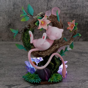 Nouvelle figurine d'anime japonaise de style anime, figurine Pokemoned de 15 cm, Mew endormi, figurine d'action pour enfants, cadeaux - Product Image 3