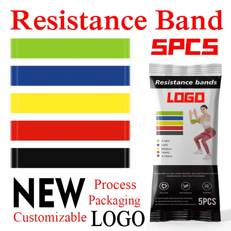 Wholesale custom package Logo exercise hip bands circle Hip Loop TPE Resistance Bands for training accessories