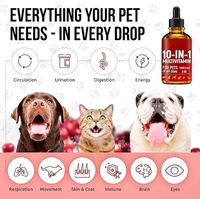 Supplément de multivitamines liquides OEM pour chiens Gouttes quotidiennes avec glucosamine, vitamine B, C et D3 Soutien des articulations et des hanches, de la peau et du pelage