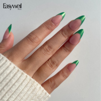 Easywell, faux ongles de style français, très vendus, faits à la main, en acrylique, boîte, faux ongles artificiels, ongles à presser