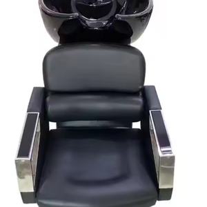 Fauteuil de spa et de barbier de luxe moderne, inclinable, avec bac à shampoing, assemblage portable pour salon de beauté, lit - Vente en gros - Product Image 2