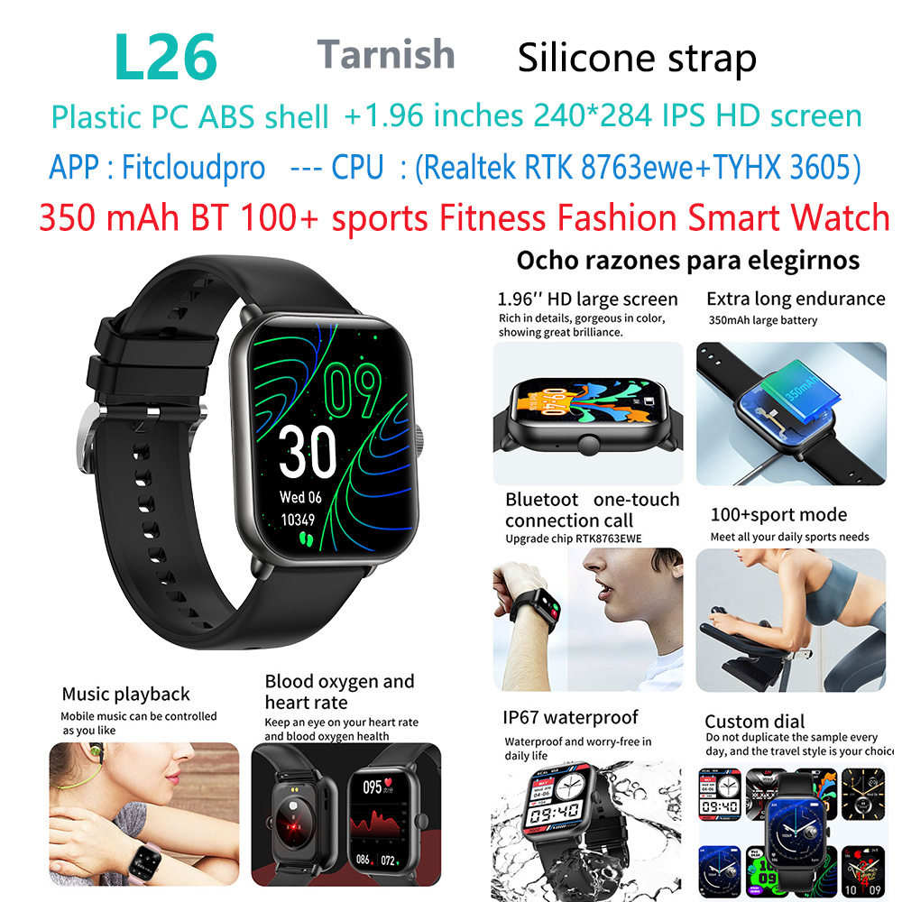 Orologio intelligente sportivo alla moda Tarnish L26-bt-call-phone