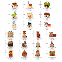 Ornements de maison en résine miniatures en gros, miniatures de jardin féerique, miniatures de maison de poupée, ornements de micro-paysage, décorations DIY