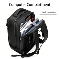Mochila Expandible para Portátil, Impermeable, Antirrobo, Gran Capacidad, Compatible con Computadoras de 16 Pulgadas, para Oficina y Negocios, Se Acepta Logotipo Personalizado