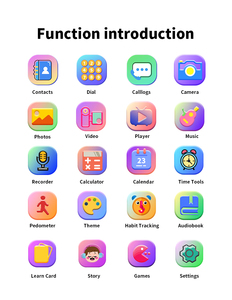 Yuniq vendita calda per bambini Smartwatch nuovo 2G HD chiamata bambino fotocamera SOS 1.83 pollici 500mAh 1.83 pollici 500mAh imparano orologi da carta per Silicone - Product Image 5